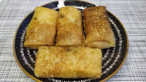 Постные блинчики с картошкой и грибами