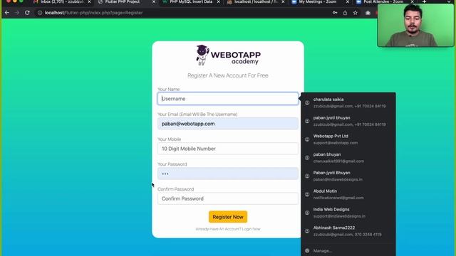 Registration Page Development in PHP & MySQL (Part 11) | Flutter, PHP, Mysql Tutorial Series смотреть онлайн