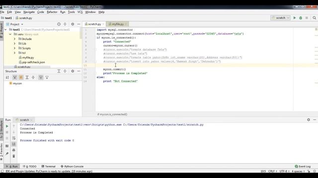 Updating MySQL Record using Python Program смотреть онлайн