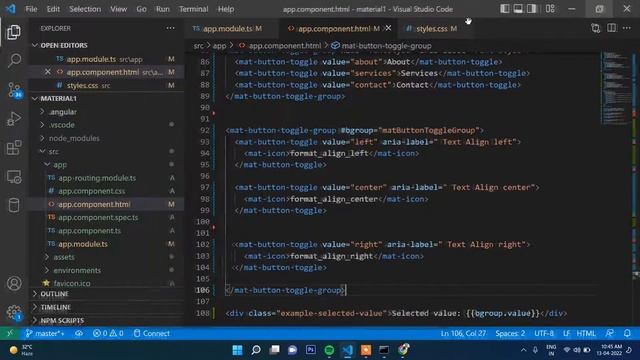 Angular Material Toggle Buttons | Angular 13 Material UI Toggle Button components. смотреть онлайн