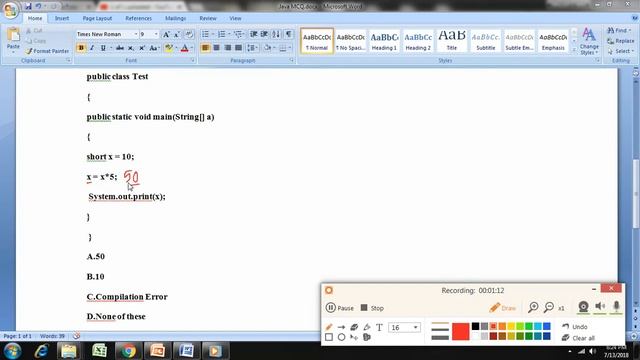 Java short and int data type example смотреть онлайн