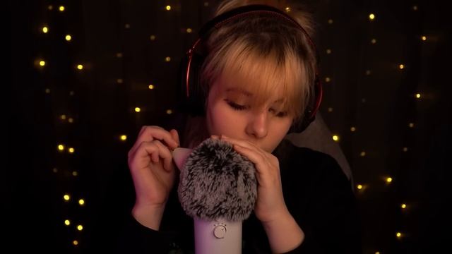 ASMR | "sleepy" whispering, soft fluffy mic brushing - rain, fireplace crackling смотреть онлайн