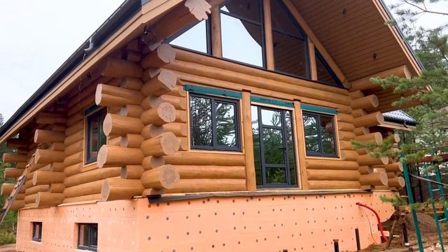 Дом из бревна 130 кв.м. Проект "Островитянин" смотреть онлайн