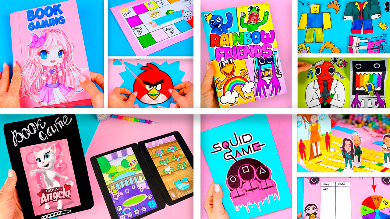 5 игровых книг из бумаги Настольные игры своими руками Как сделать игровую книгу смотреть онлайн