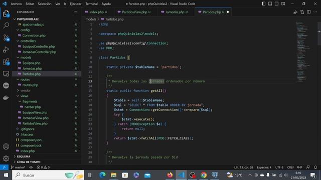 18 php MVC con postgreSQL y AJAX. Partidos: php vista, modelo y controlador смотреть онлайн