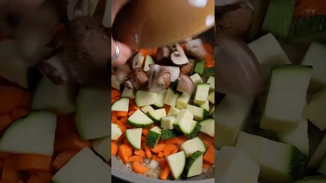 Chicken Meatballs & Israeli Couscous Vegetable Soup