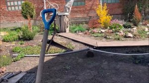 Вторая жизнь лопаты. Удаление  одуванчиков. The second life of the shovel. Removing dandelions.