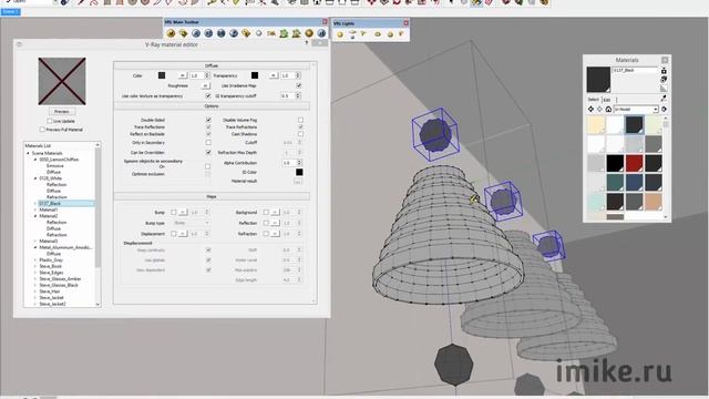 SketchUp Эффект свечения в прозрачных светильниках Эффект линз смотреть онлайн