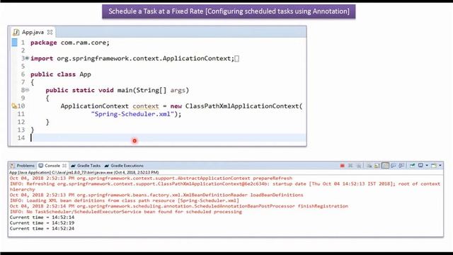 How to schedule jobs using @Scheduled annotation (Fixed Rate) in spring? | Spring Scheduler tutoria смотреть онлайн