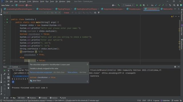 Java While loop смотреть онлайн