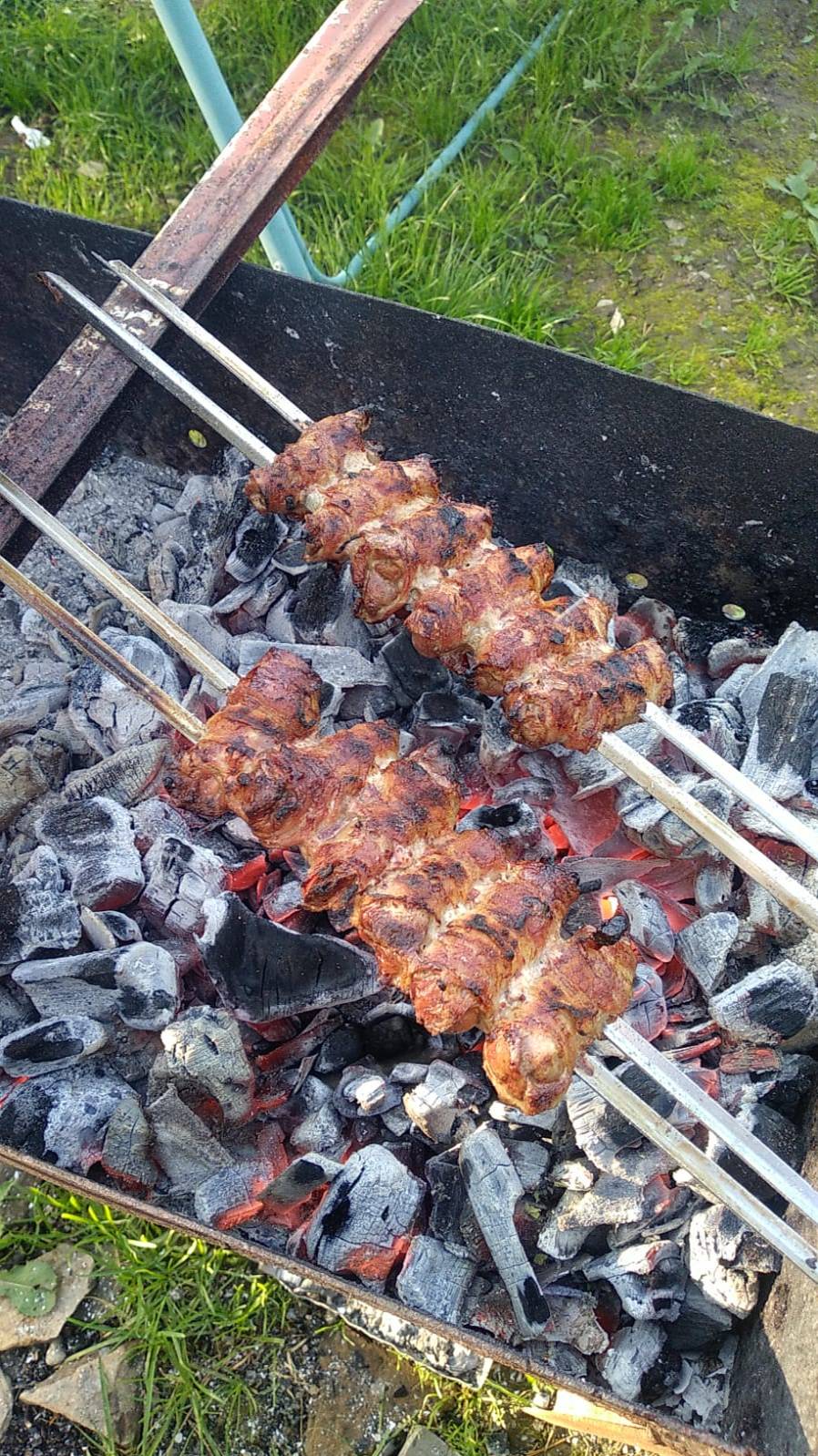 Шашлык из куриной печени в беконе.Дочь 6 лет  днем рождения! 23.08.24.г