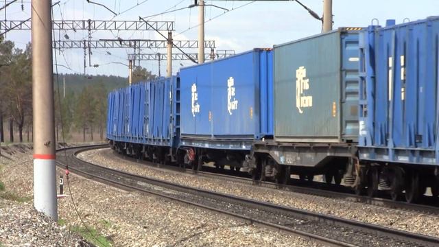 Электровозы ВЛ85 018 и 3ЭС5К 305 С грузовыми поездами Вос Сиб жд смотреть онлайн