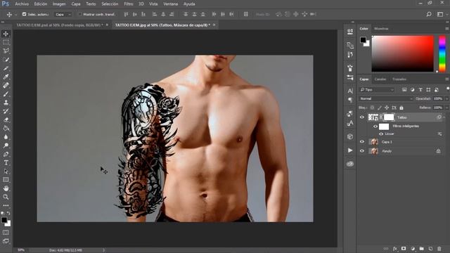 CÓMO PONER TATUAJES TOTALMENTE REALISTAS con PHOTOSHOP смотреть онлайн