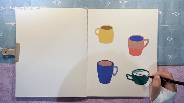 Coffee Mug Illustrations in Gouache | Illustrated Journalling Tutorial смотреть онлайн