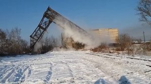 Уронили козловой кран