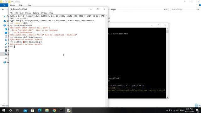 Cara install selenium, twitter, nltk dan padas matplotLib menggunakan python 3.8.6 pada Windows 10. смотреть онлайн