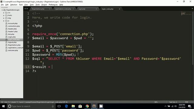 User Registration and Login system using PHP and MYSQLI смотреть онлайн