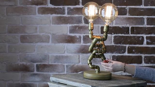 Светильник в стиле лофт "Спираль любви" смотреть онлайн