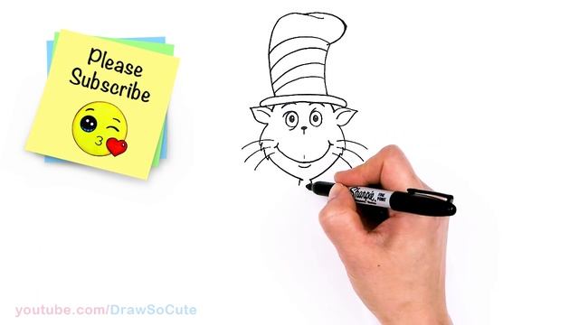 How to Draw The Cat in the Hat Easy | Dr. Seuss смотреть онлайн