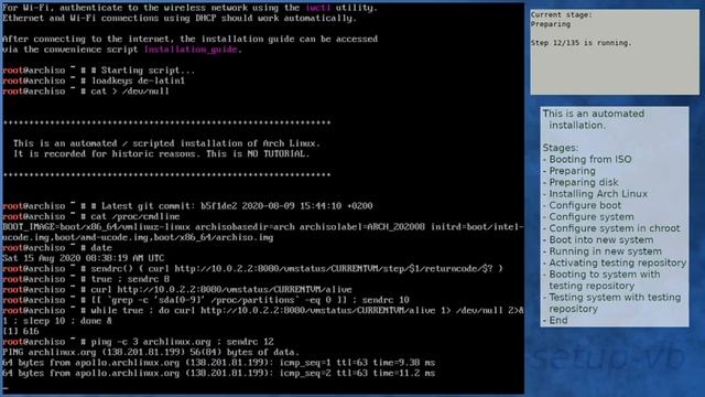 Arch Linux installation recording to kernel 5.8.1-arch1-1 (core) смотреть онлайн