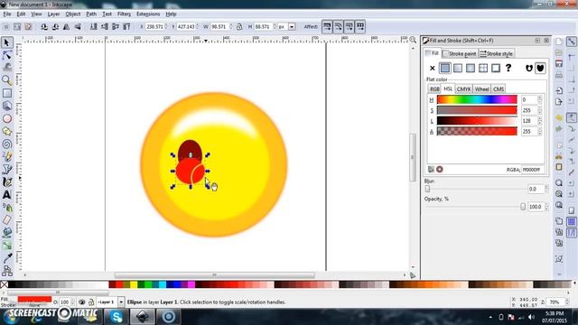 Inkscape Tutorial - How To Draw Simple Whatsapp Emoji Using Inkscape смотреть онлайн