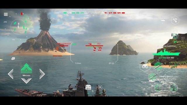Modern Warships: RF ADMIRAL NAKHIMOV online match gameplay. HD resolution. смотреть онлайн