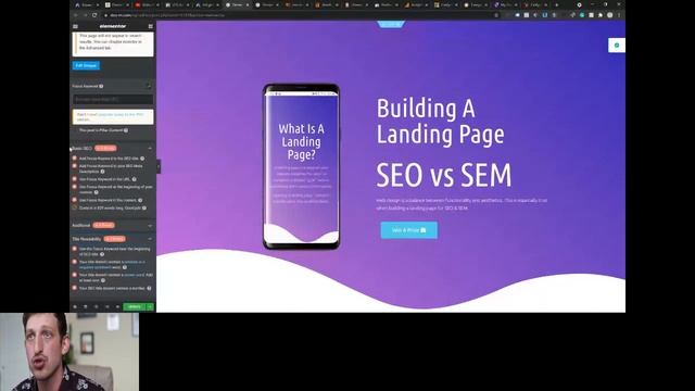 Designing A Landing Page On Elementor | SEO vs SEM смотреть онлайн