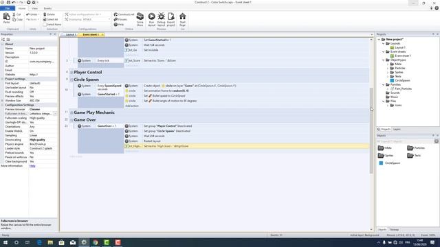 4. Color Switch - Game Over & High Score (Construct 2/3 Tutorial) смотреть онлайн