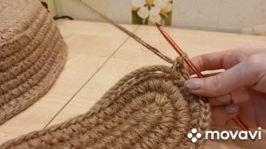 Овальная корзинка-хлебница из джута