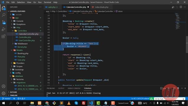 (13) Add Colors at Event Creation time in fullcalendar js | Dynamically Add Calendar Events Color смотреть онлайн