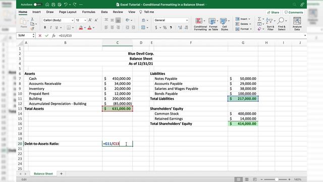 Excel Tutorial: Conditional Formatting in a Balance Sheet смотреть онлайн