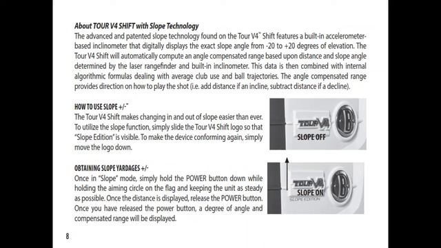 Bushnell Tour V4 JOLT Rangefinder Instruction Manual Video смотреть онлайн