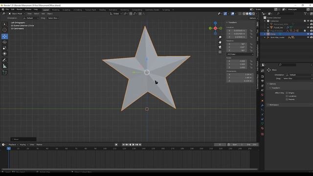 How to create a star and add a mesh in blender | Как создать звезду и добавить меш в блендере смотреть онлайн