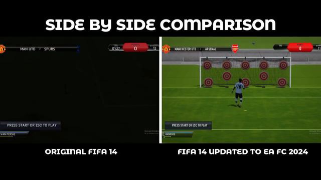 FIFA 14 NEXT SEASON UPDATE 2024 - Direct comparison between original FIFA 14 and 14 #gaming #pc #1 смотреть онлайн