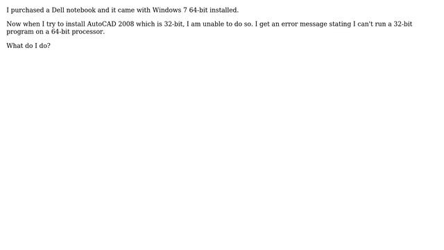 Cannot run AutoCAD 2008 32-bit on Windows 7 64-bit (2 Solutions!!) смотреть онлайн