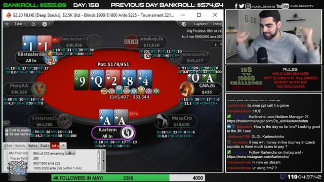 SHIP THIS FINAL TABLE! FINISH THE CHALLENGE! - 10$ TO 1000$ CHALLENGE! - DAY 158 смотреть онлайн