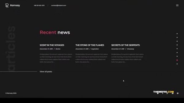 Ramsay - Personal CVResume WordPress Theme online cv resume website Build Website