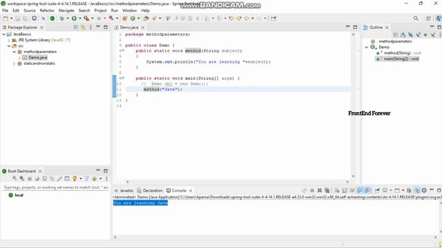Parameterized Method With And Without Return Type In Java | Spring Boot Tutorial | смотреть онлайн