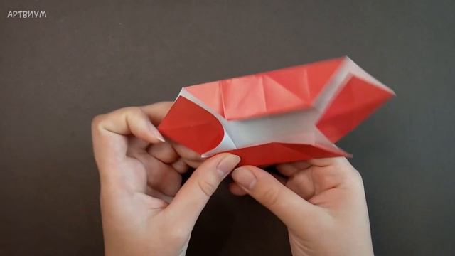 Оригами губы ? Оригами клыки вампира из бумаги на Хэллоуин • Halloween Vampire Lips Origami DIY смотреть онлайн