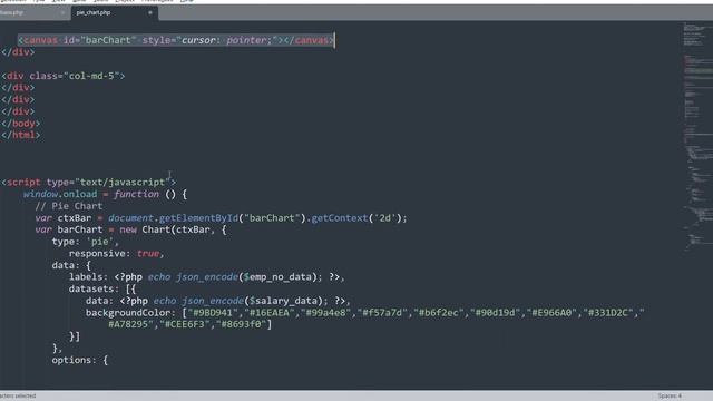DYNAMIC PIE CHART AND BAR CHART USING PHP | смотреть онлайн
