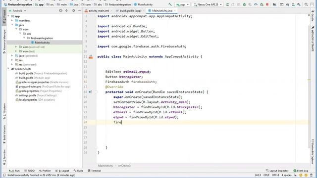 Firebase android studio authentication|Firebase authentication android |Authentication Tutorial 202 смотреть онлайн