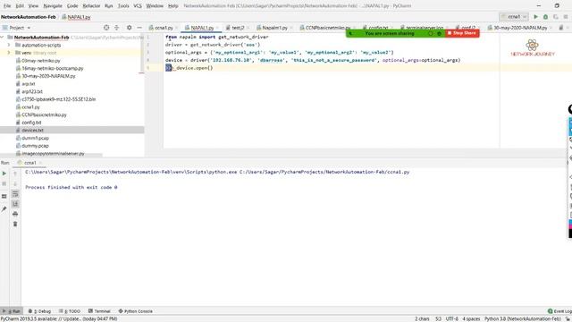"NAPALM" LIBRARY FOR PYTHON3 NETWORK AUTOMATION [Admission Started for July 2020] смотреть онлайн