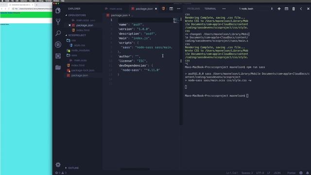 SASS/SCSS dev environment - detect changes with live-server NPM package (ep 2 of 2) смотреть онлайн