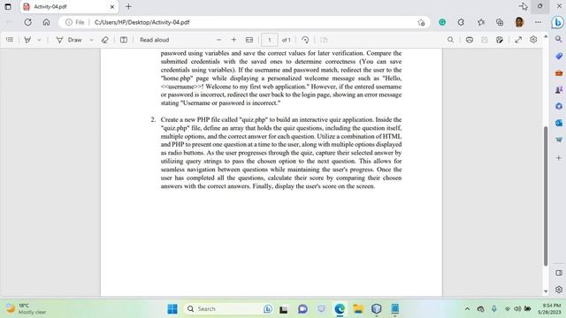 Activity 04: Dynamic Web Application with PHP (Task 02) смотреть онлайн