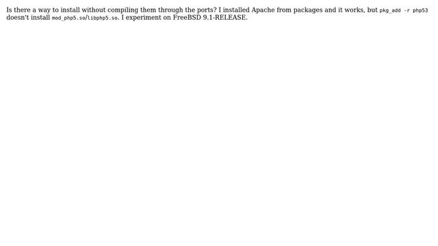 DevOps & SysAdmins: How to install Apache and PHP by using only packages on FreeBSD? смотреть онлайн