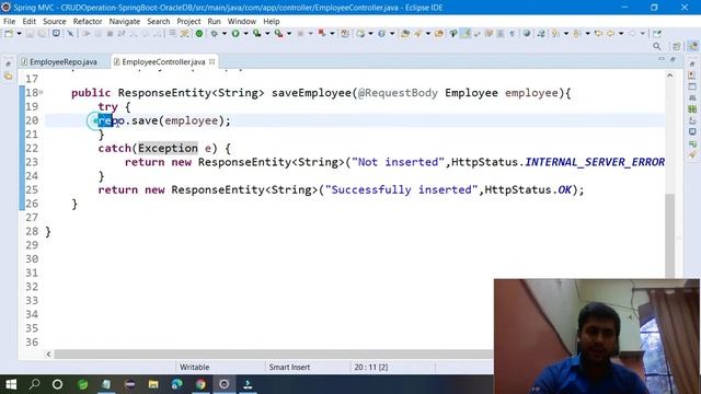 Spring Boot with Oracle Database CRUD operation Example @WriteCodeWIth Prince смотреть онлайн