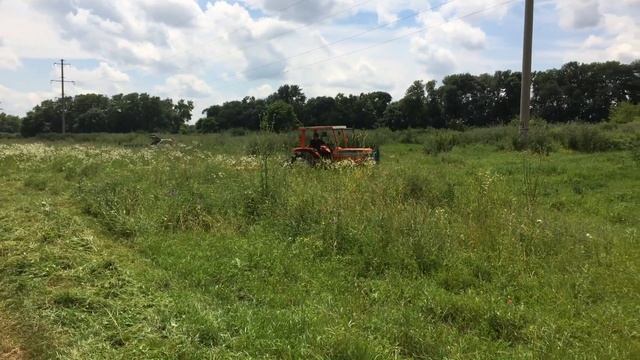 Kubota ZL 1 455 с Роторной Косилкой смотреть онлайн