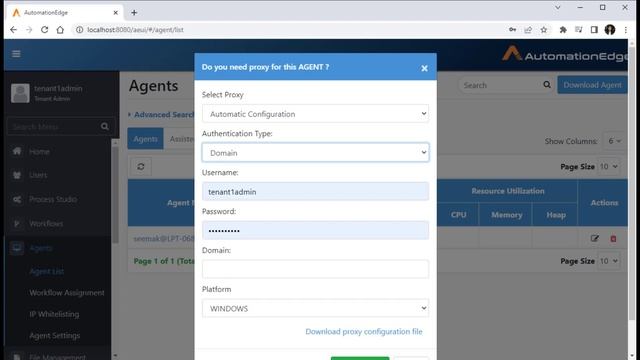 AutomationEdge Proxy Configuration смотреть онлайн