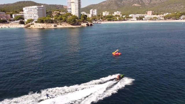 Wake Board Am Jet Ski Kurs Palma Nova Mallorca - Drohnen Video 4K