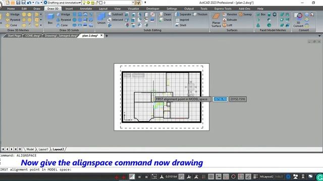How to create align space in ActCAD смотреть онлайн